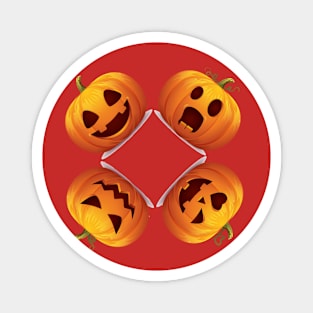 Four Pumpkins Reactions design Magnet